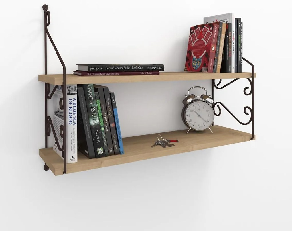 Nástenná polička Seramoni dub prírodný