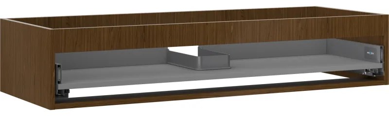 Mexen Box-A, závesná skrinka 120 cm, 1 zásuvka, orech, 91AX0-1200-235-1-86