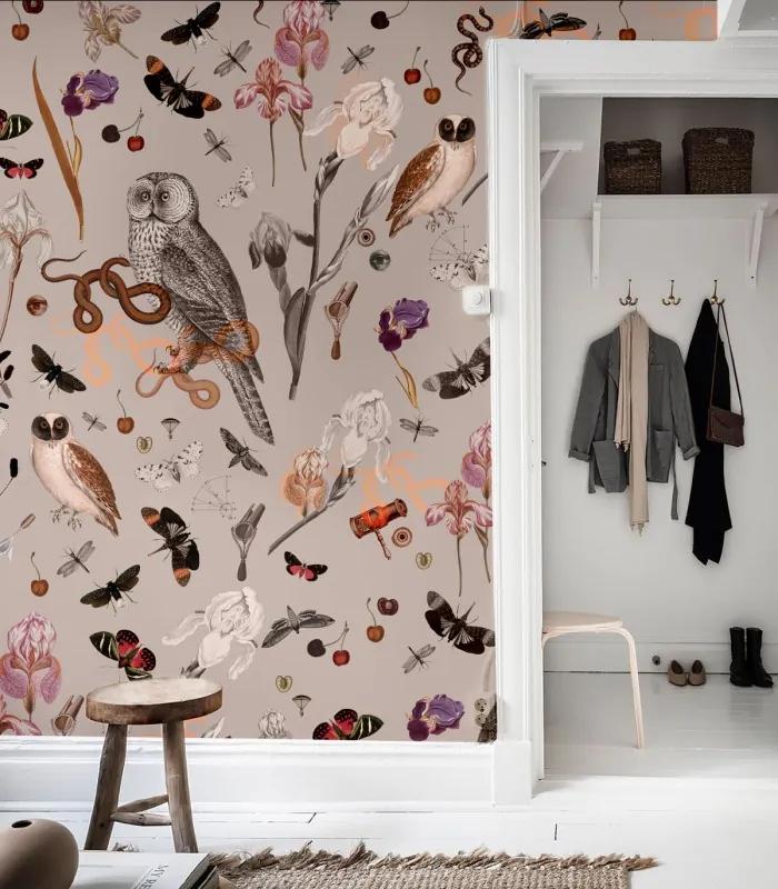 WALLCOLORS Pink Owls wallpaper - tapeta POVRCH: Prowall Eco