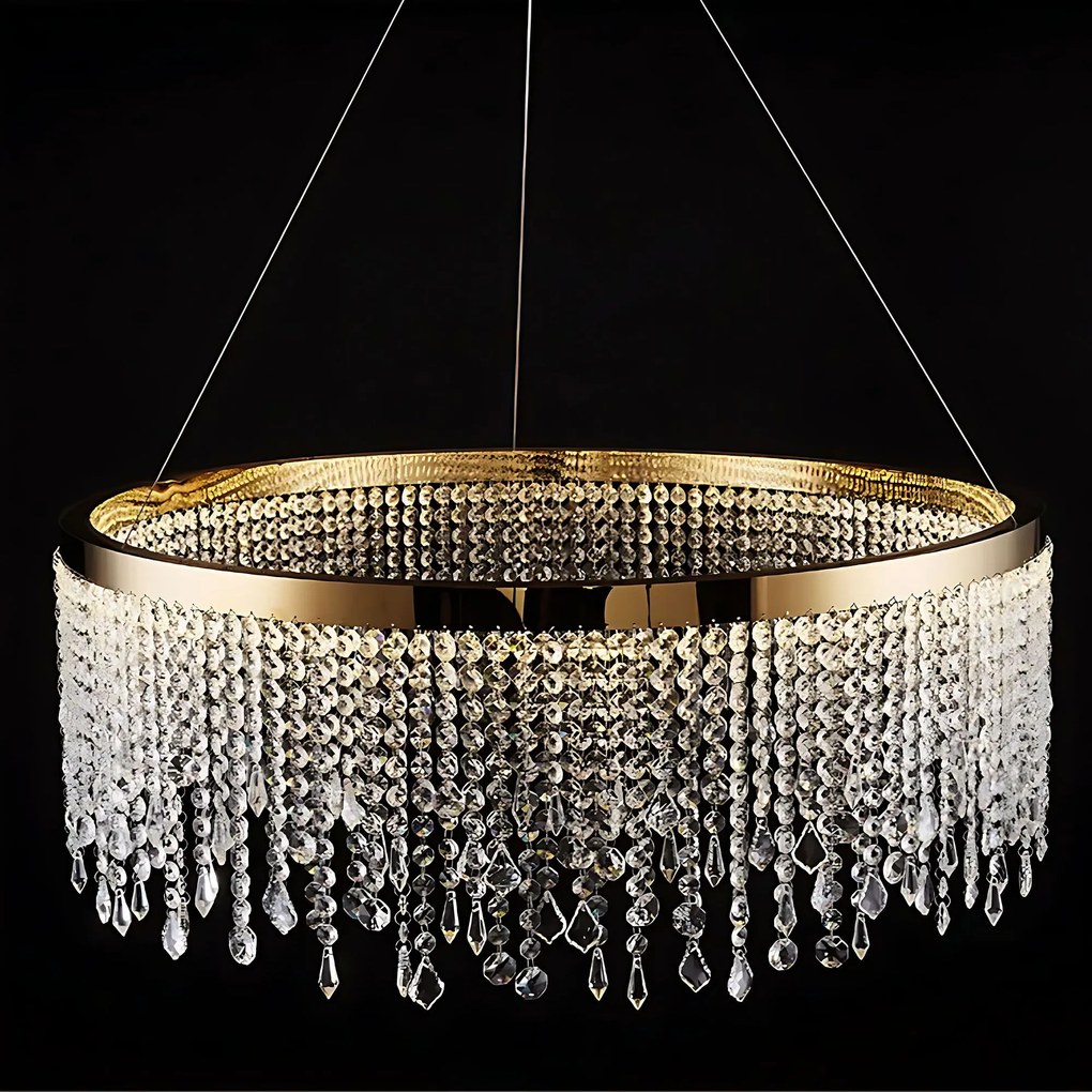 Toolight Toolight, LED závesné osvetlenie 40cm, 18W, 4000K, APP1730-1CP, zlatá, OSW-04341