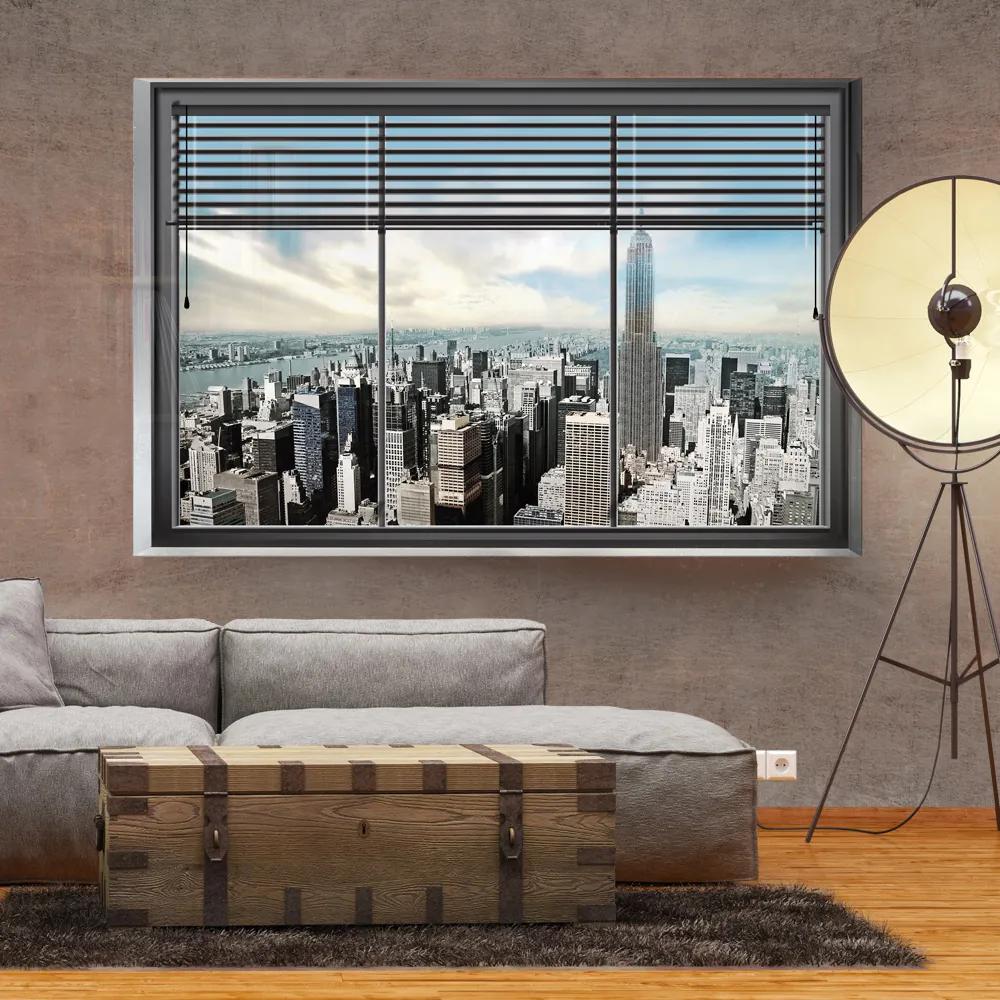 Artgeist Fototapeta - New York window Veľkosť: 147x105, Verzia: Samolepiaca
