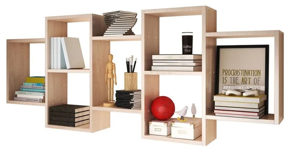 Nástenná polica TRIO 65x161 cm dub sonoma