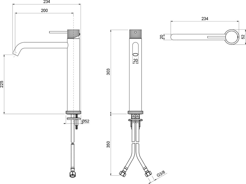 Sapho Sapho, ULTRASAN stojanková umývadlová batéria, chróm, UT007V