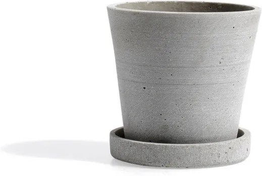 HAY Kvetináč s miskou Flowerpot S, grey