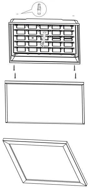 Eglo 99436 - LED stropné svietidlo PIGLIONASSO LED/32W/230V 645x645 mm