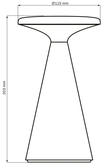 LED stmievateľná stolná lampa PAROS LED/1,8W/5V USB 1800 mAh IP44 zelená