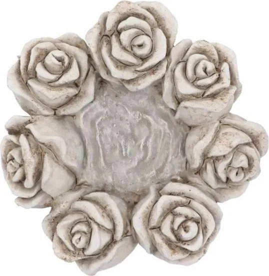 Cementový kvetináč misa s ružami Saint antique Rose - 24*24*9 cm