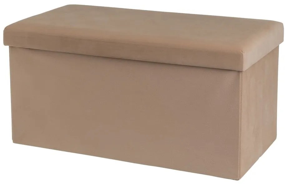 Svetlohnedý zamatový taburet Estela – Casa Selección