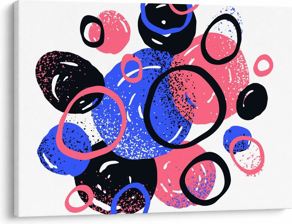 Obraz - Motív s kruhmi v živých farbách (70x50 cm)