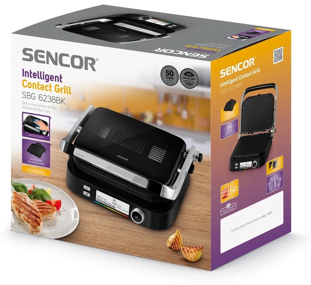 Sencor SBG 6238BK kontaktný gril