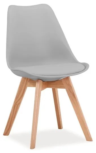 Jedálenská stolička DELIKA, 49x83x43, sivá/dub