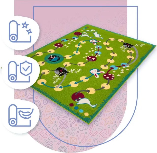 Koberec Agnella Funky Top Myk zelený