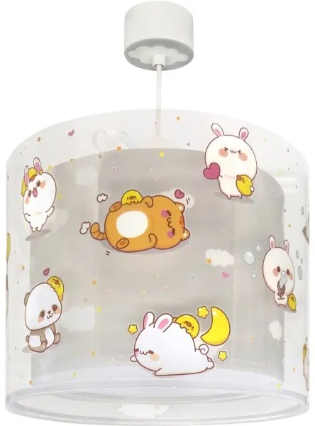 Dalber 41762E - Detský luster KAWAII FRIENDS 1xE27/15W/230V sivý