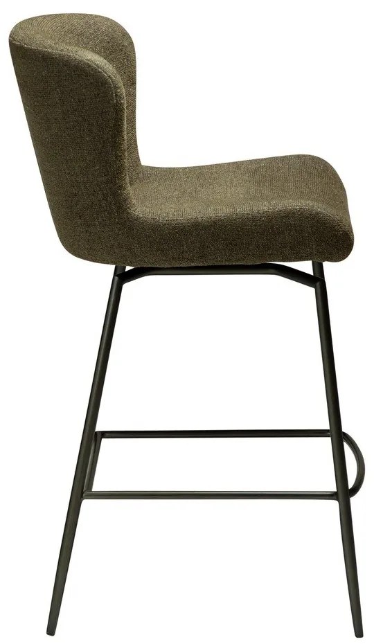 Khaki čalúnená barová stolička (výška sedadla 67,5 cm) Glam – DAN-FORM Denmark