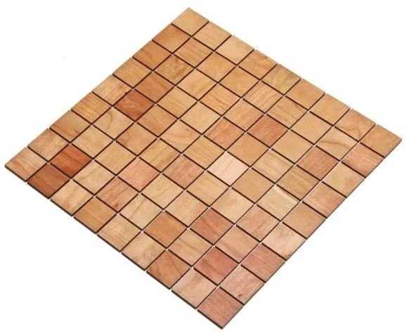 VZORKA - Čerešňa 2D mozaika do kúpeľne a kuchyne 30 x 30 mm - veľkosť vzorky: 100 x 100 mm