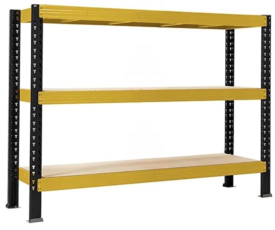 Trestles Nekonečný priemyselný regál 1600x2200x800, 3 police Farba: červená a čierna