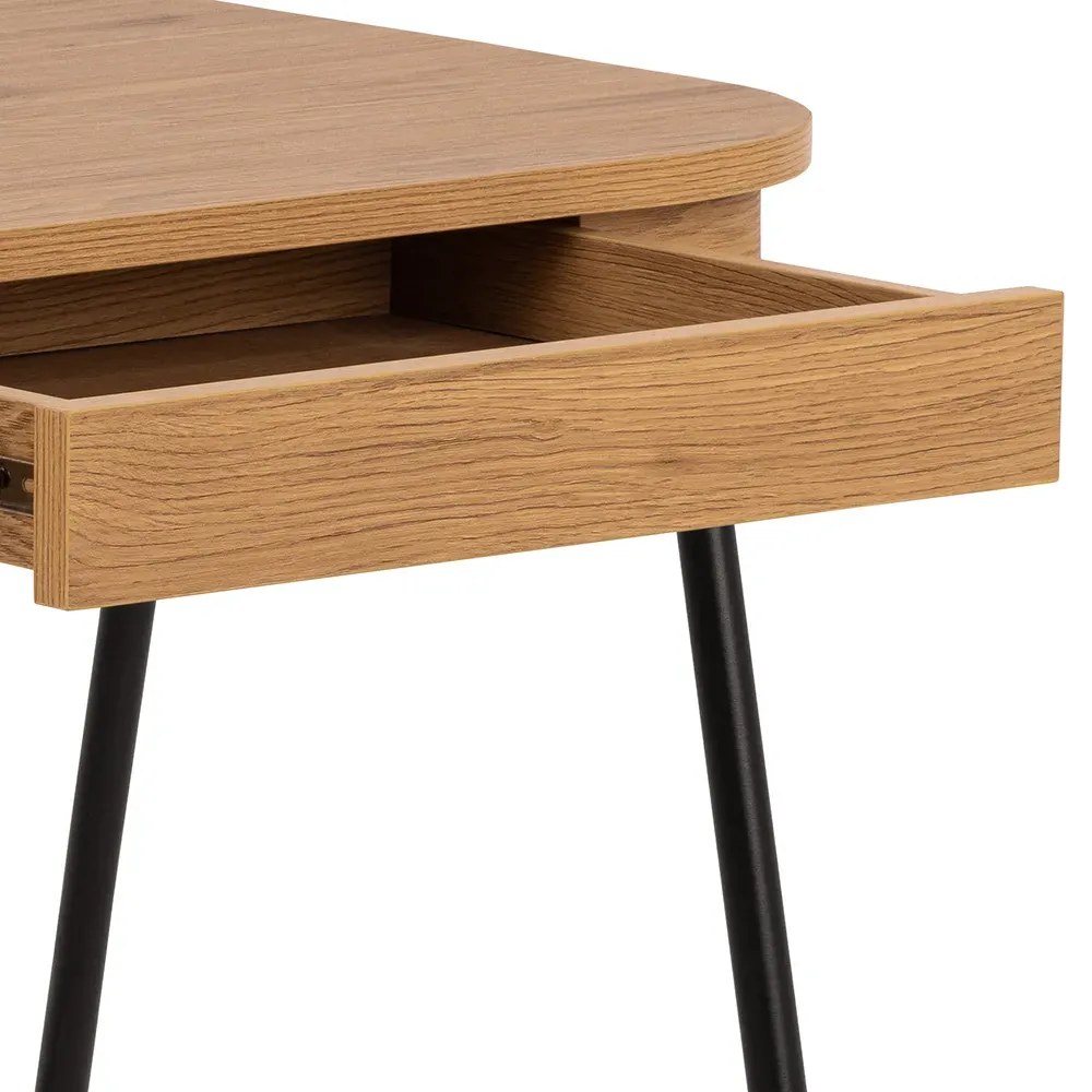 Písací stôl Blueton 120 cm dub divoký/čierny