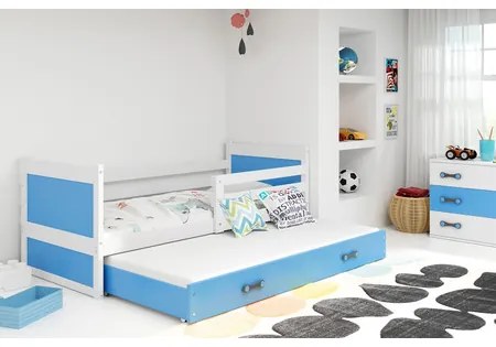 Detská posteľ s výsuvnou posteľou RICO 190x80 cm Biela Biela