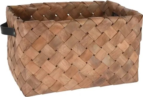 Úložný košík borovicové drevo , 35x17 cm%
