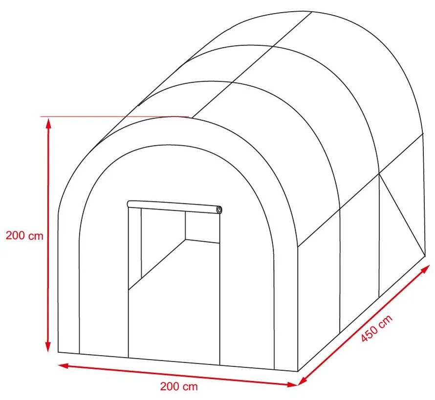 Veľký zahradný fóliovník AVENBERG 4.5 m