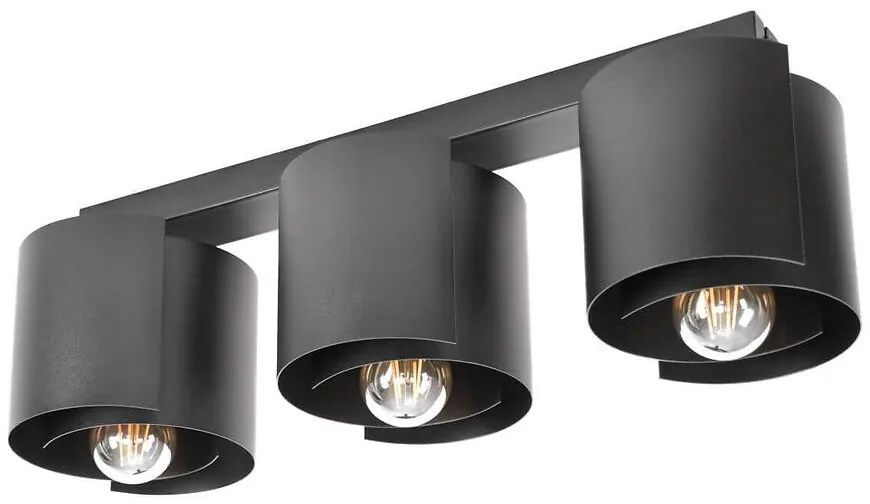 Stropné bodové svietidlo HUGO čierne 2957/Z-B-3 LW3