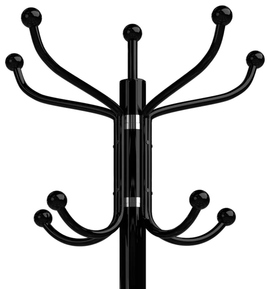 InternetovaZahrada Stojanový vešiak na odevy - čierny 173cm