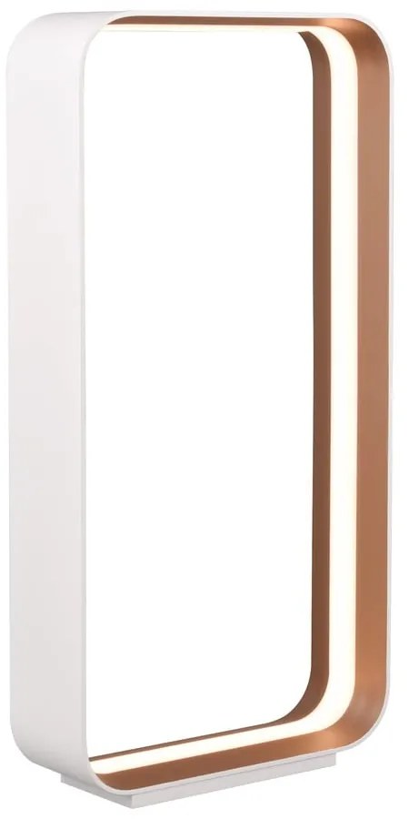 Biela LED stolová lampa s hlasovým ovládaním/s ovládaním pomocou mobilnej aplikácie s kovovým tienidlom (výška 61 cm) Cizione – CINQUE