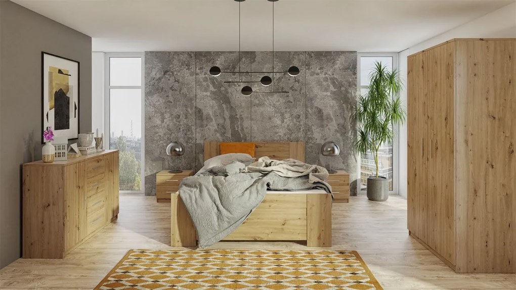 Spálňa Kler XI, Farby: biela / biela + ekokoža Soft Pik 017
