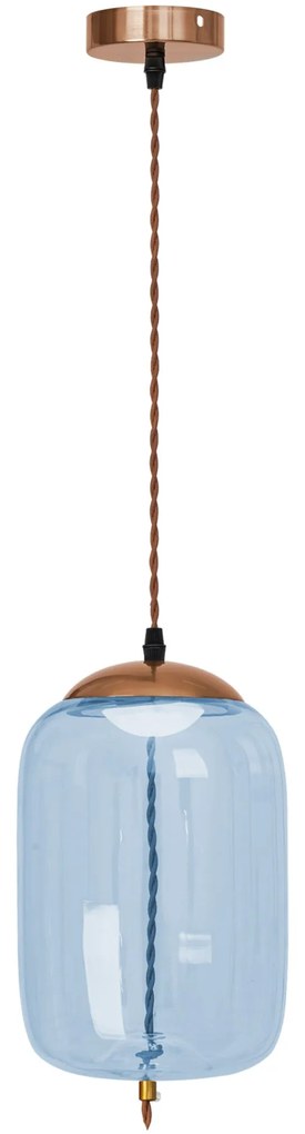 Toolight Toolight, LED sklenené stropné svietidlo APP443-CP, modrá, OSW-00574