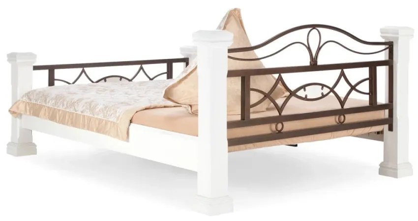 furniture-nabytek.cz - Postel Byzanz 200x200 bílá