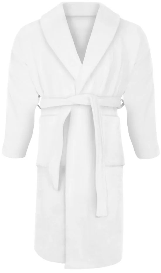 Profod Bavlnený velúrový župan - Biela | L