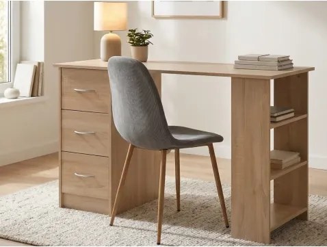 Písací stôl so šuplíkmi Lusso, dub sonoma%