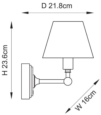 Endon 114831 - LED Stm. nabíjacia nástenná lampa BURLEY LED/1,5W/5V mosadz/béžová