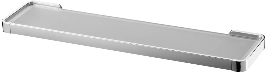 BISK Erga NATURA, sklenená polička na kozmetiku 470 mm, chrómová, ERG-04307