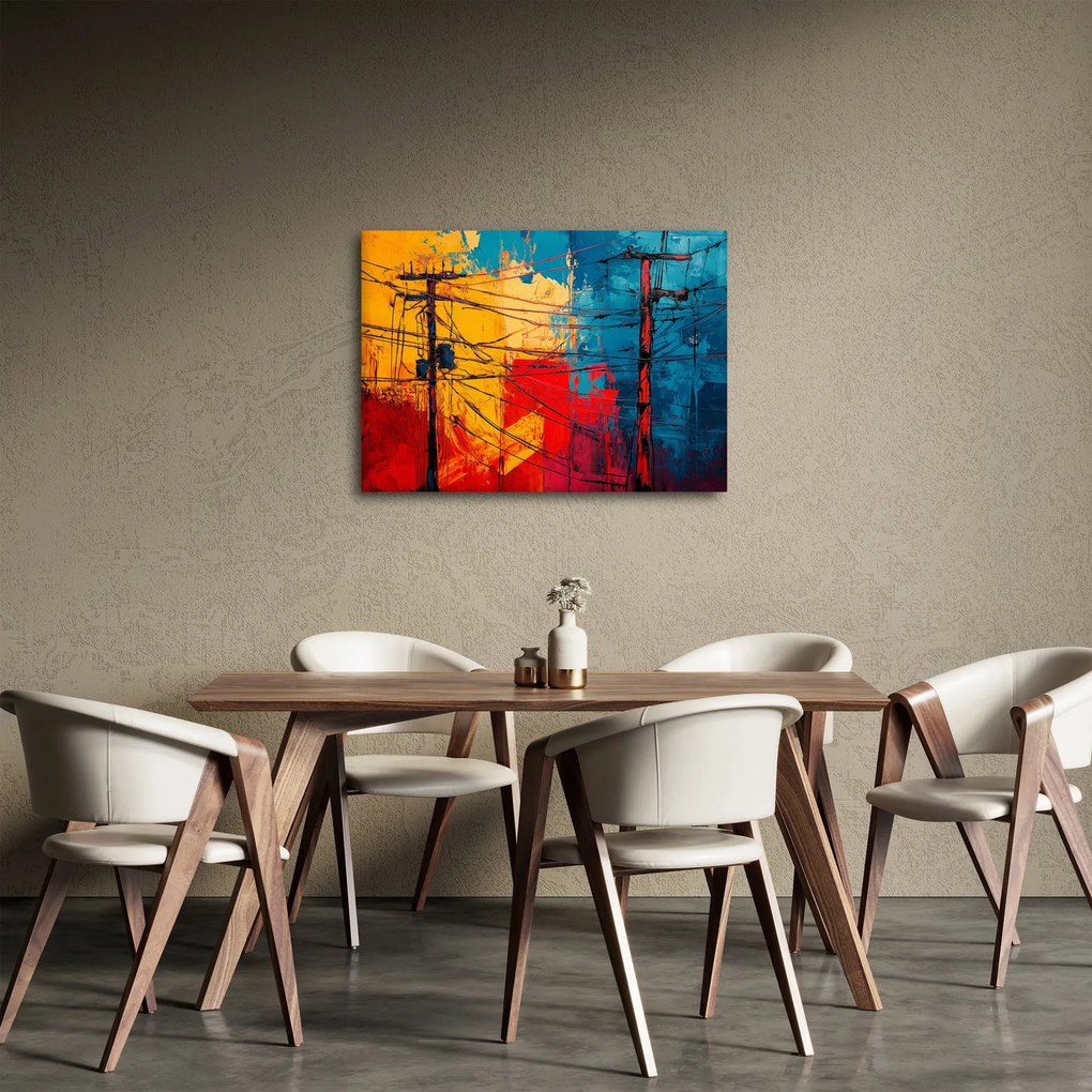 Obraz - Abstraktné elektrické vedenie (70x50 cm)