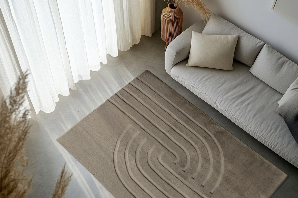 Kusový koberec Zen Deluxe 700 Taupe, 80x150, hnedá, obývacia izba, Obsession