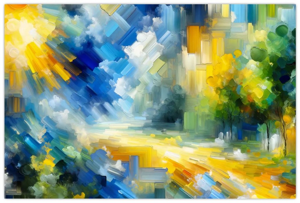 Obraz - Abstraktný slnečný deň (90x60 cm)