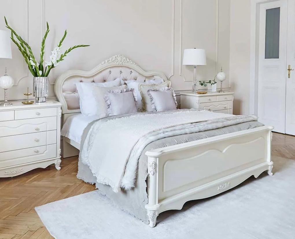 Pôsobivá posteľ Passione, krémová, 150x200 cm