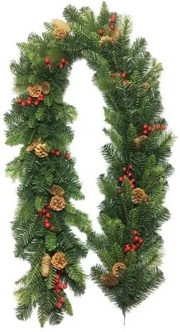 Vianočná girlanda Savona zelená, 200 cm