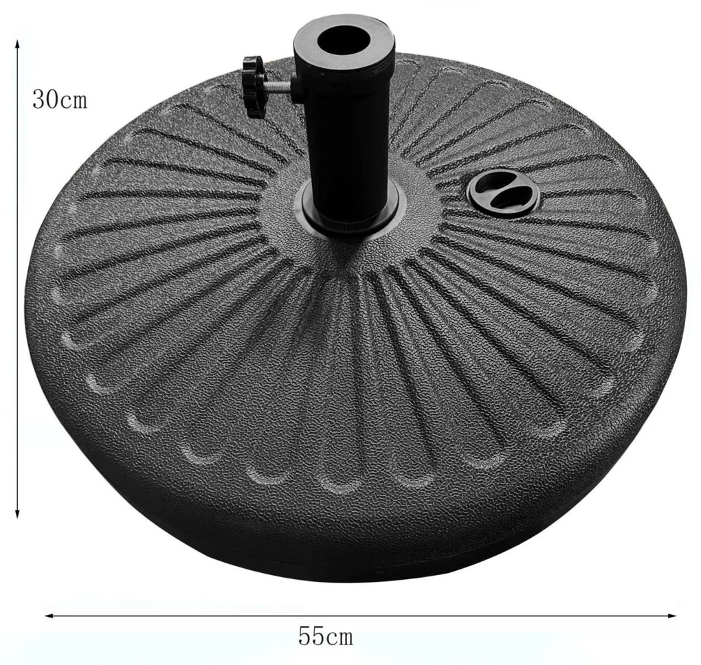 Podstavec pod slnečník UB55 čierny