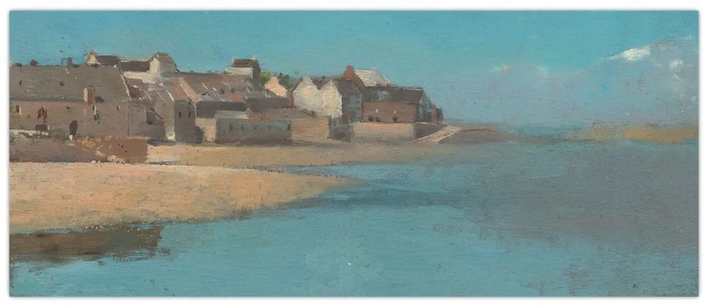 Obraz - Odilon Redon, Village by the Sea in Brittany, reprodukcia (120x50 cm)