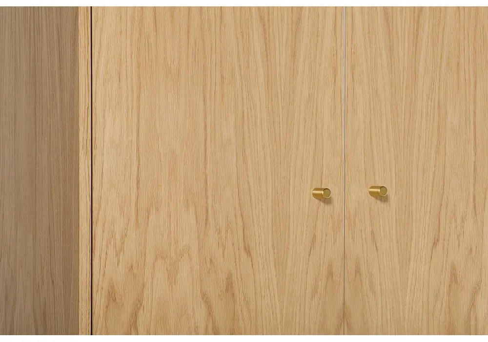 Šatníková skriňa v dekore duba v prírodnej farbe 80x190 cm Flora - Woodman