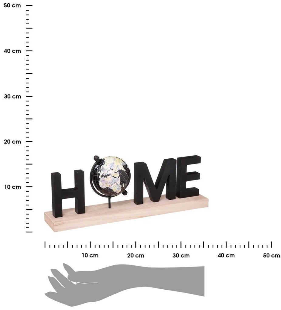 ATMOSPHERA Dekoračná soška Home, 13,5x36x8,5 cm, čierna/béžová