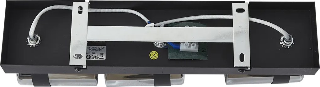 Stropný reflektor čierny s dymovým sklom 3-svetelný otočný a naklápací - Gianni