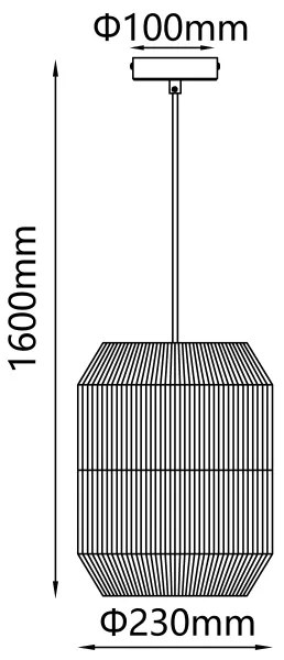Aigostar - Luster na lanku 1xE27/60W/230V béžová