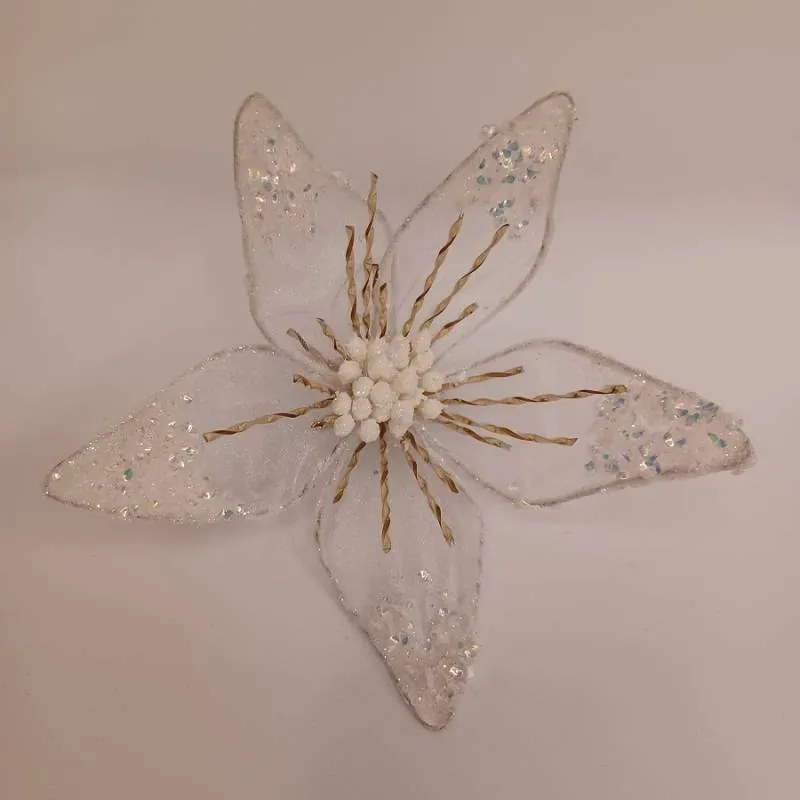 DECOLED Květ, prům. 20 cm, bílá