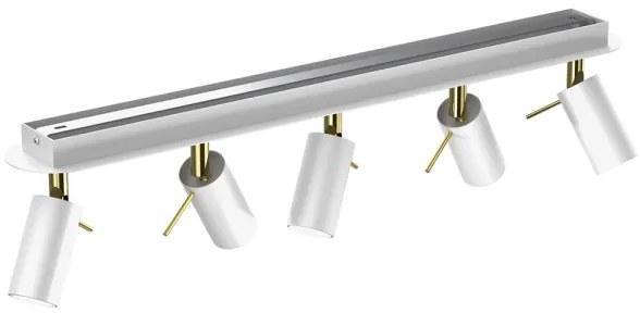 Bodové svietidlo PRESTON 5xGU10/MR11/40W/230V biela/zlatá