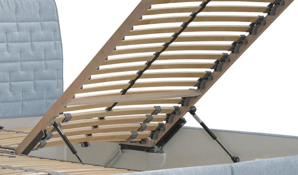 Posteľ Rita 180x200 cm, svetlo modrá látka