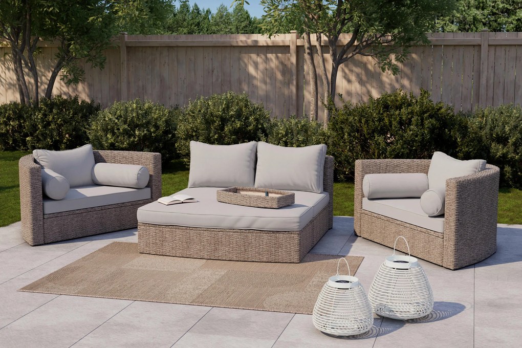 XXXLutz TERASOVÁ SEDACIA SÚPRAVA kov, plast, textil Ambia Garden - Online Only záhrada - 002913001601