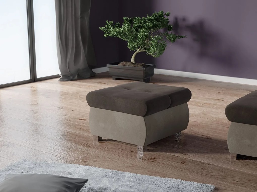 Taburetka Herkules malá, Dostupné poťahy: ekokoža Soft 017 (biela) + Magic velvet 2217